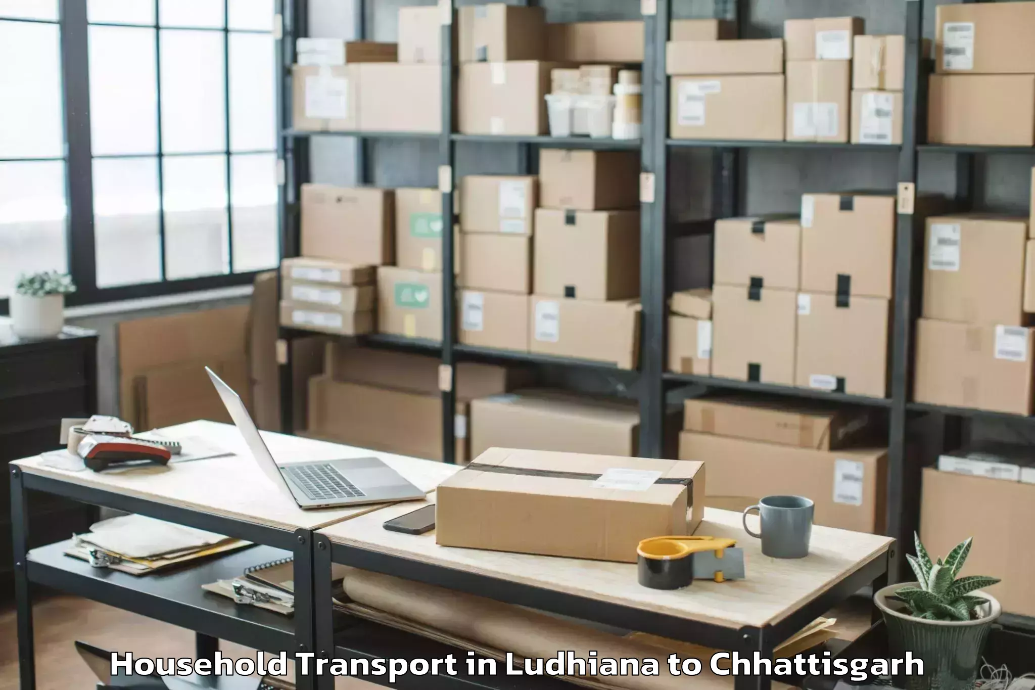 Book Ludhiana to Simga Household Transport